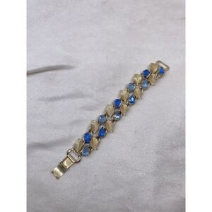 Vintage Coro Bracelet Blue Rhinestone